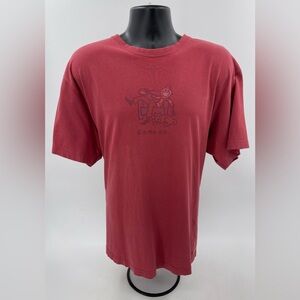 Life Is Good Football “Jake Game On” Dark Red Washed Tee T-Shirt Men’s‎ Size XL